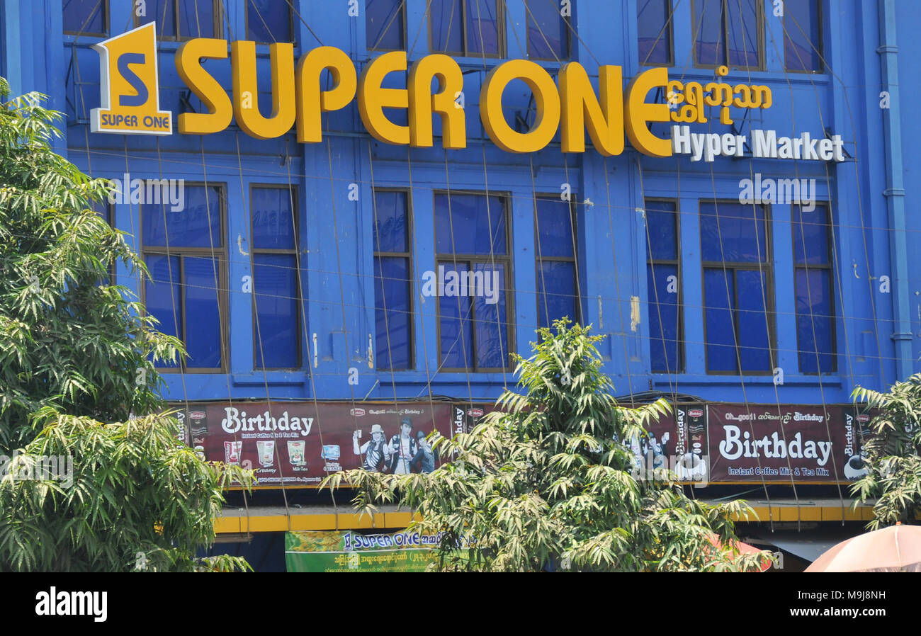 Super One, hyper market, Yangon, Myanmar Stock Photo Alamy