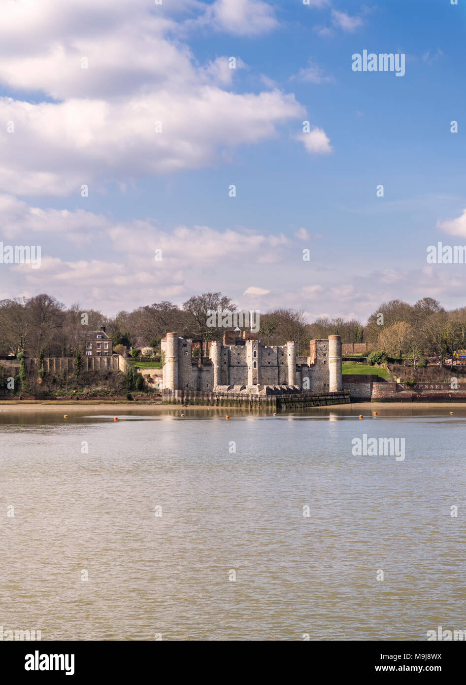 Upnor castle, a 16th century fortification situated on the river Medway at Chatham, Kent Stock Photo