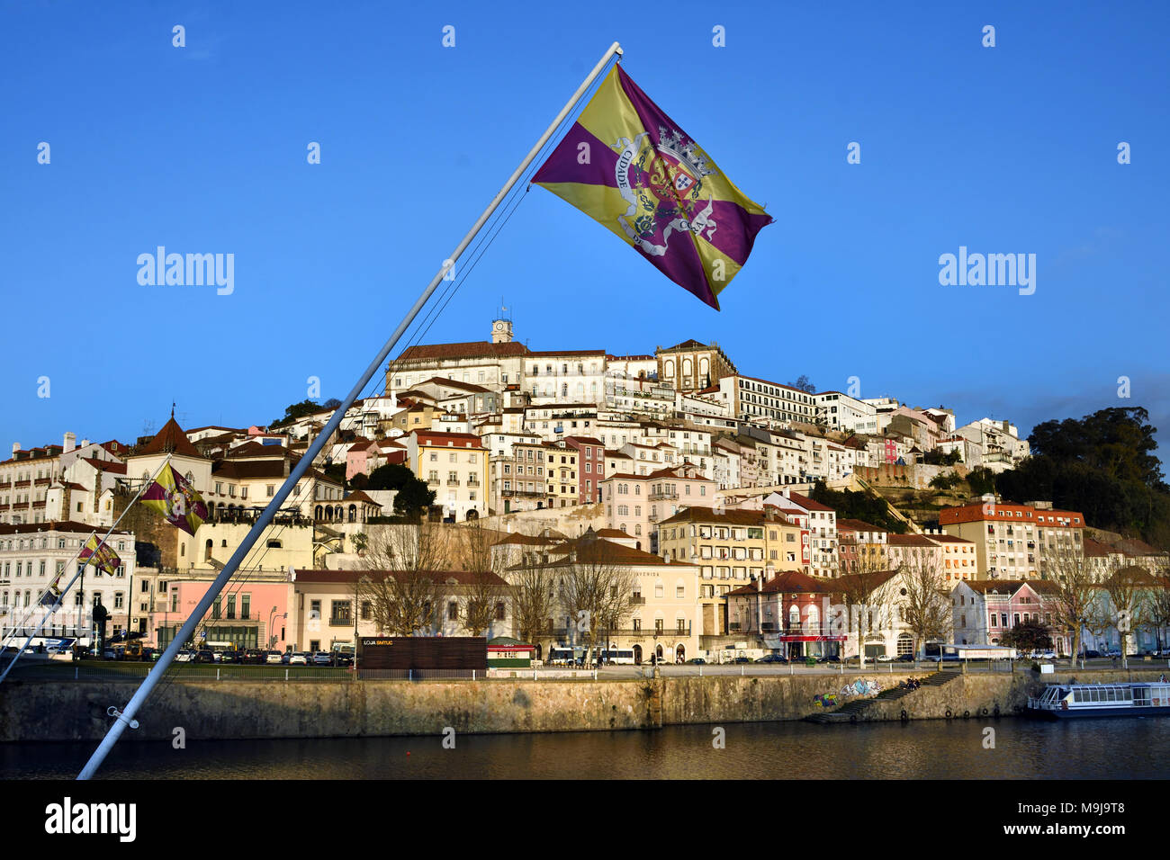 Coimbra portugal as seen from across the mondego river hi-res stock ...