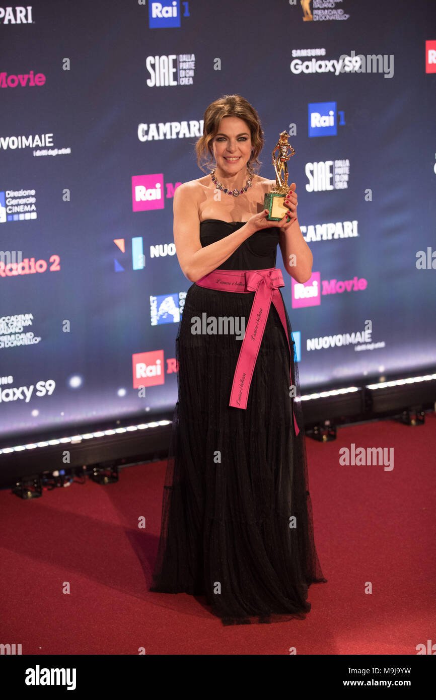 21/03/2018 Claudia Gerini wins David di Donatello 2018 as Best Actress