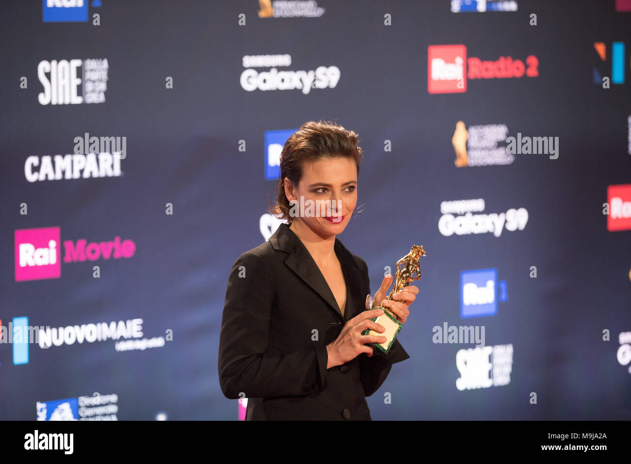 21/03/2018 Jasmine Trinca wins David di Donatello 2018 Stock Photo - Alamy