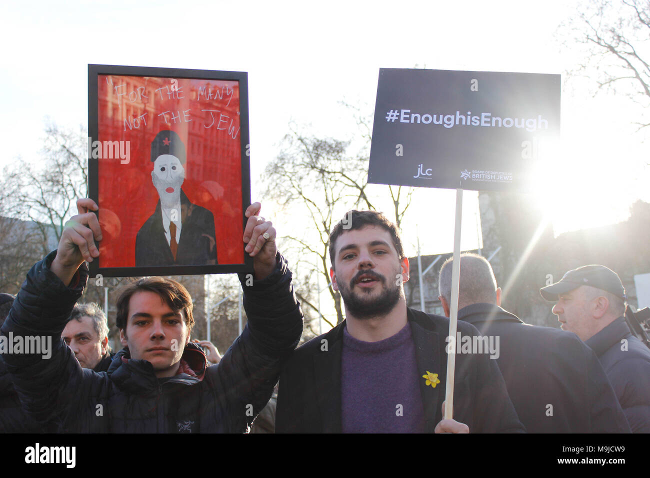 London, UK. 26th March, 2018. Jewish Protesters in Parliament Square protesting Jeremy Corbyn and the Labour Party's Anti-Semitism Credit: Alex Cavendish/Alamy Live News Stock Photo