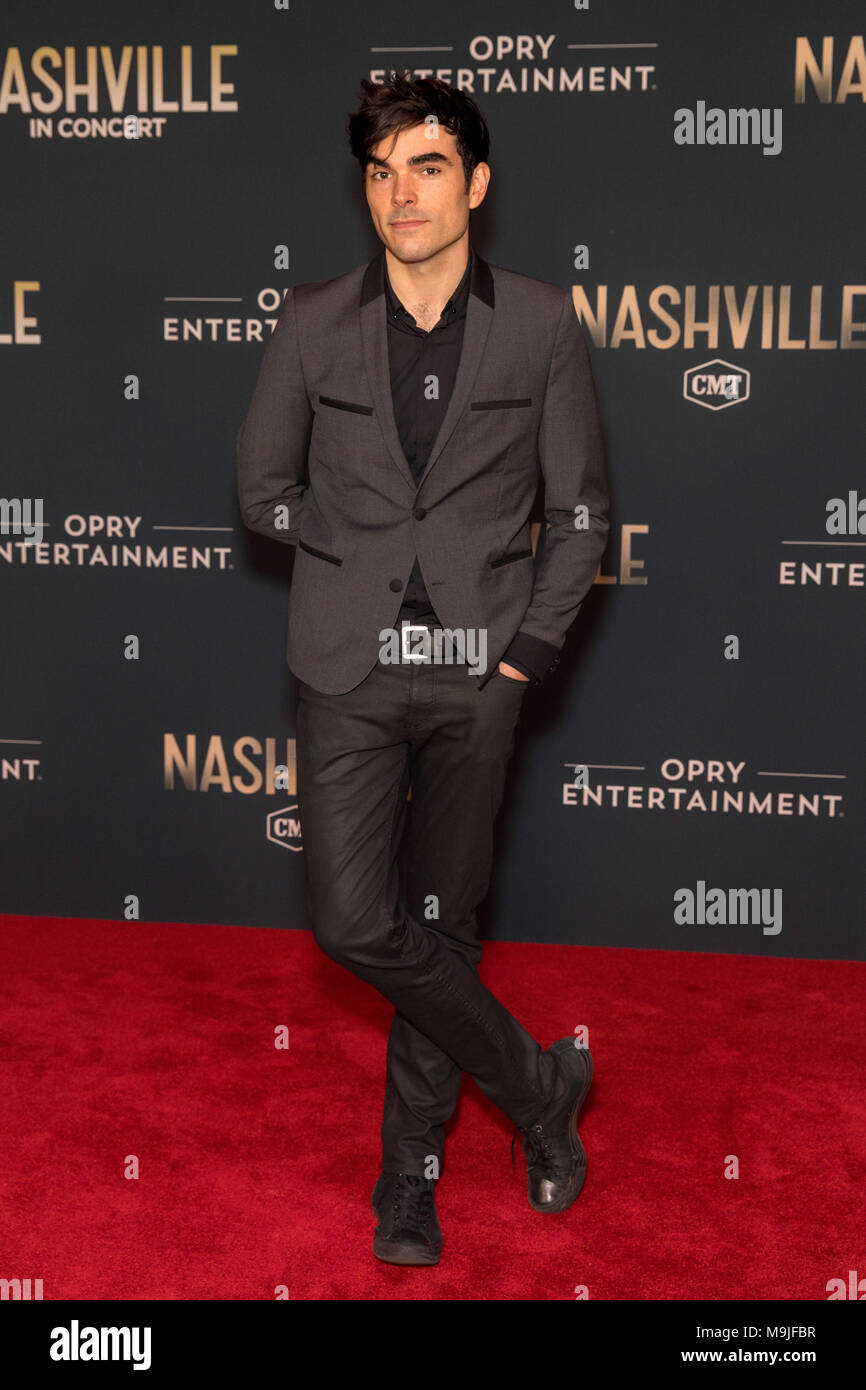 Nashville, Tennessee, USA. 25th Mar, 2018. Nashville television show star JAKE ETHERIDGE walks