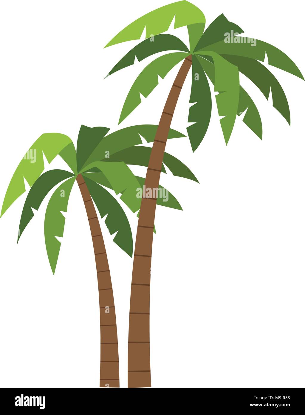 Tree palms cartoons vector illustration graphic design Stock Vector ...