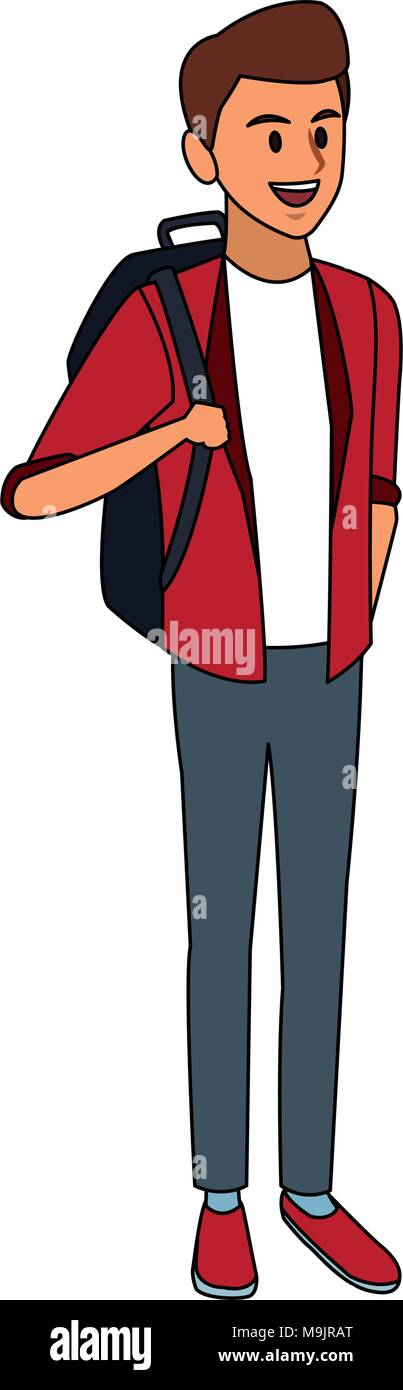 Young male student cartoon vector illustration graphic design Stock Vector  Image & Art - Alamy