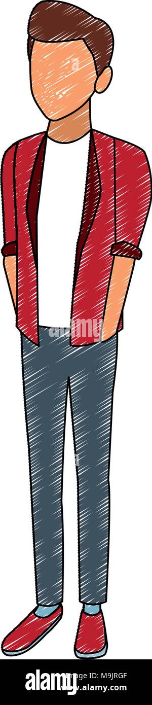 Young male student cartoon vector illustration graphic design Stock ...