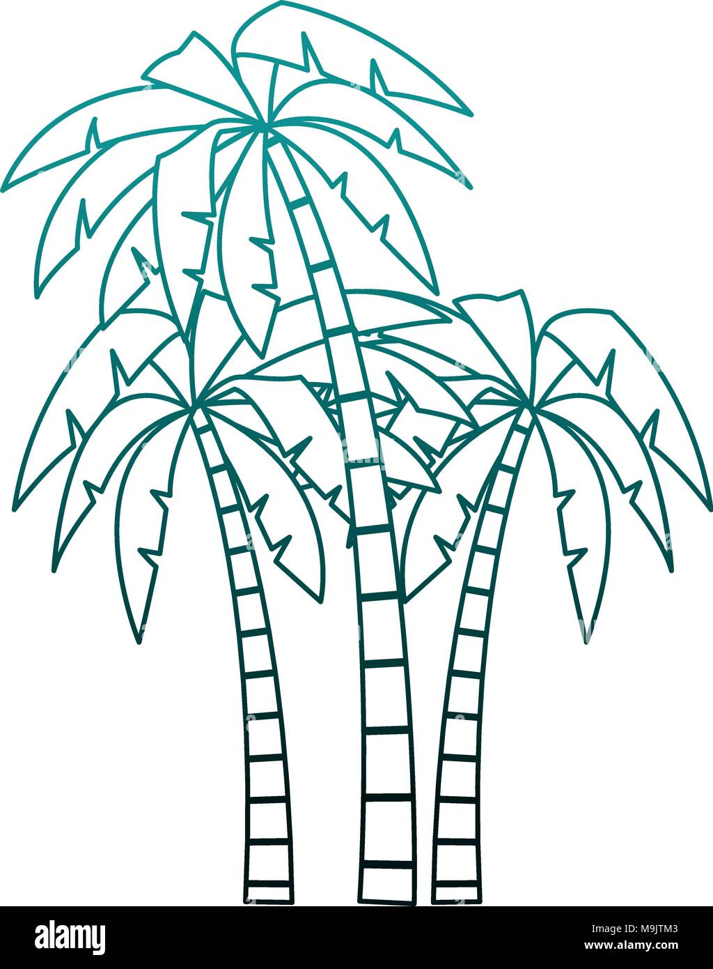 Tree palms cartoons vector illustration graphic design Stock Vector ...