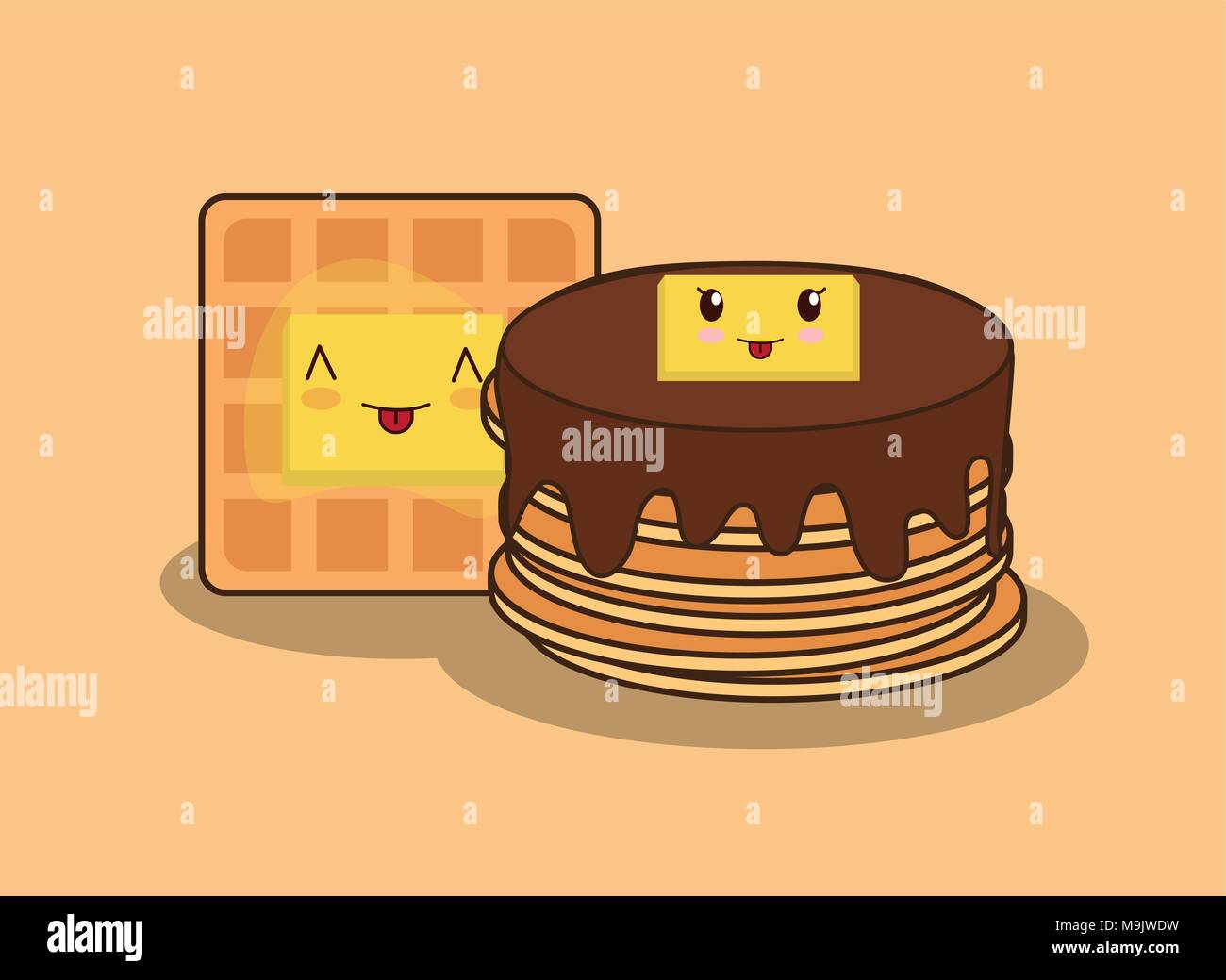 Kawaii Pancakes And Waffles Over Orange Background Colorful Design Vector Illustration Stock Vector Image Art Alamy Kawaii Pancakes And Waffles Over Orange Background Colorful Design Vector Illustration Stock Vector Image Art Alamy
