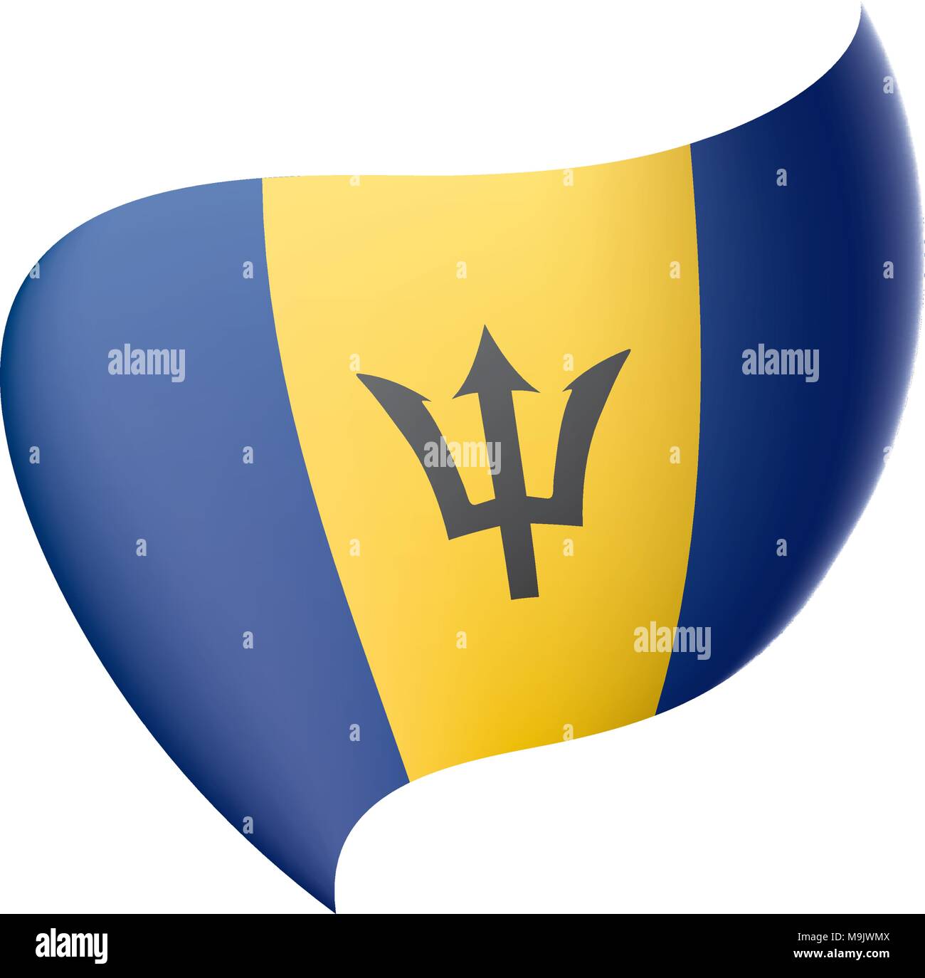 Barbados flag, vector illustration Stock Vector Image & Art - Alamy