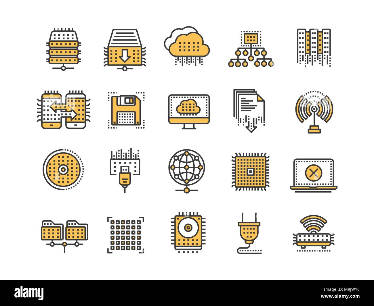 Cloud computing. Internet technology. Online services. Data processing ...