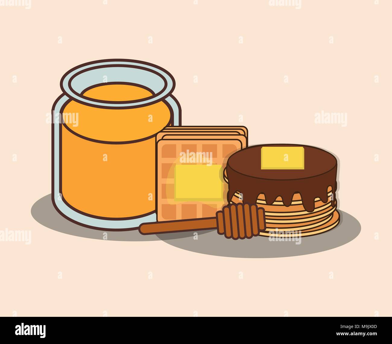 Honey Bottle And Pancakes And Waffles Over White Background Colorful Design Vector Illustration Stock Vector Image Art Alamy Honey Bottle And Pancakes And Waffles Over White Background Colorful Design Vector Illustration Stock Vector Image Art Alamy