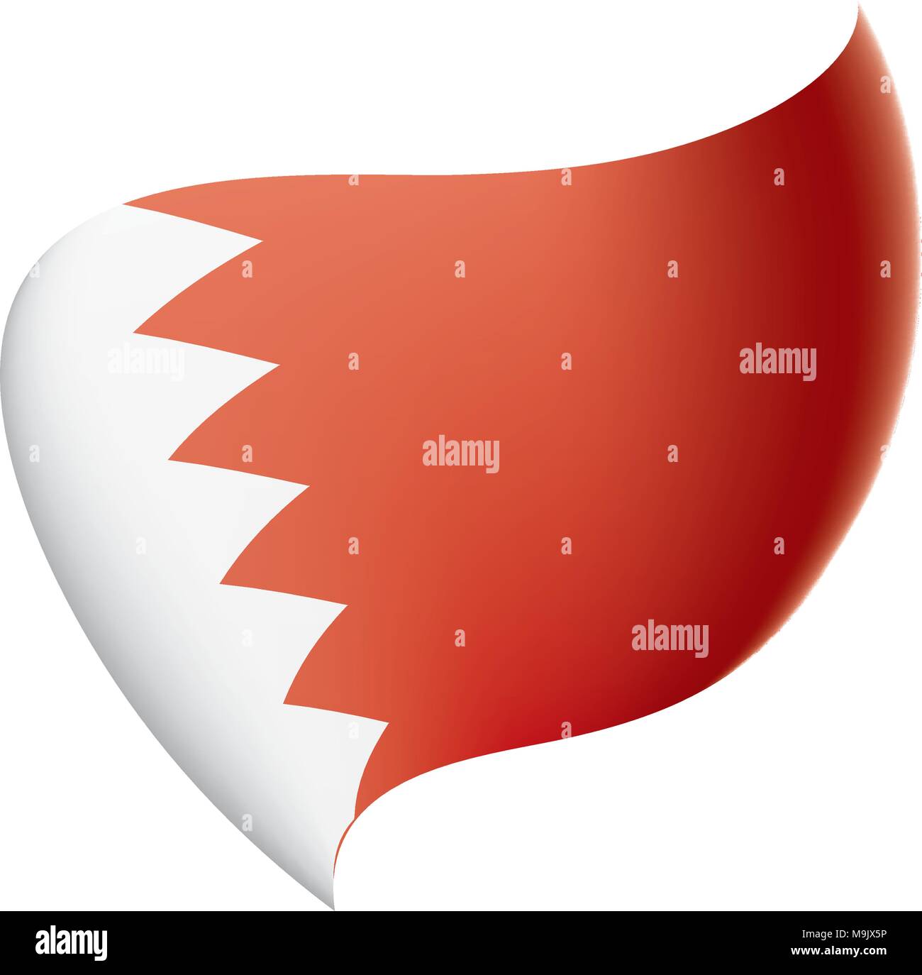 Bahrain flag, vector illustration Stock Vector