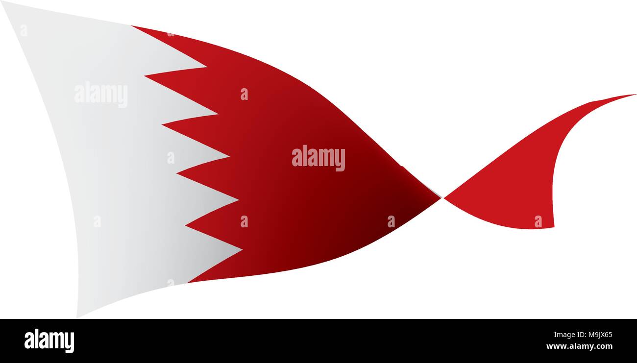 Bahrain flag, vector illustration Stock Vector