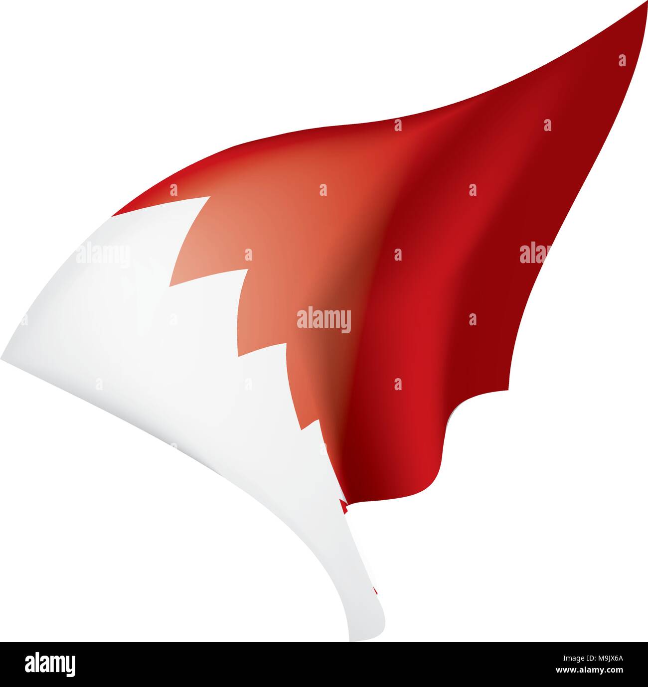 Bahrain flag, vector illustration Stock Vector