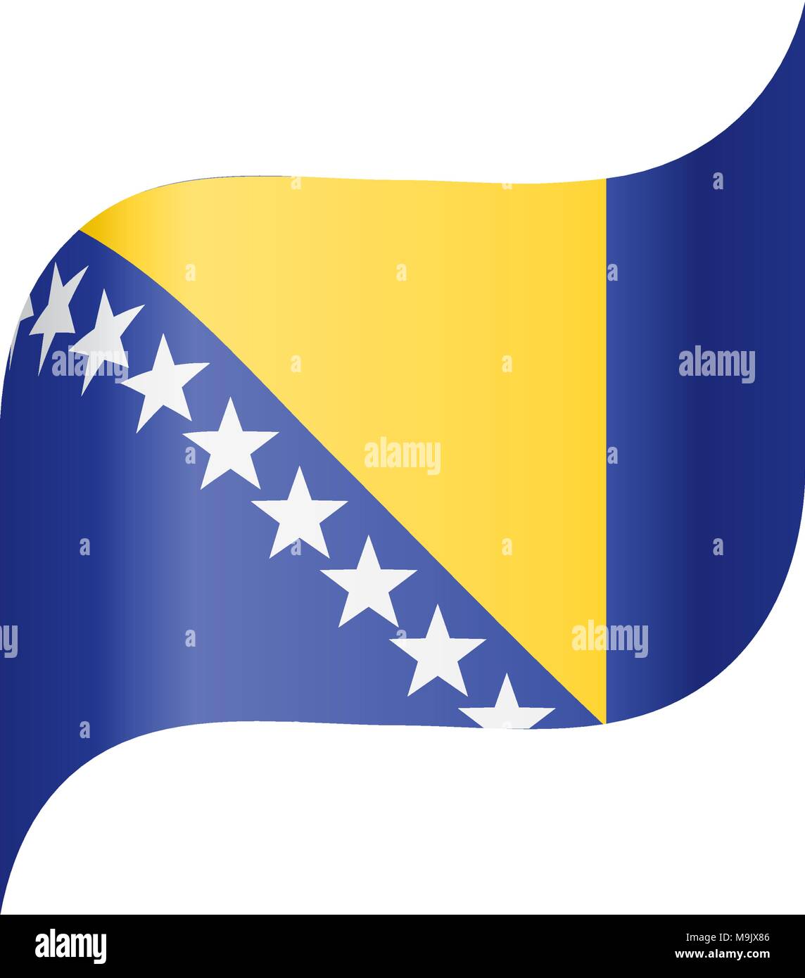 Bosnia and Herzegovina flag, vector illustration Stock Vector Image ...