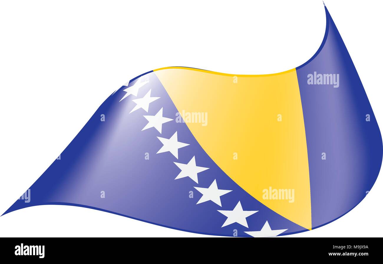 Bosnia and Herzegovina flag, vector illustration Stock Vector Image ...