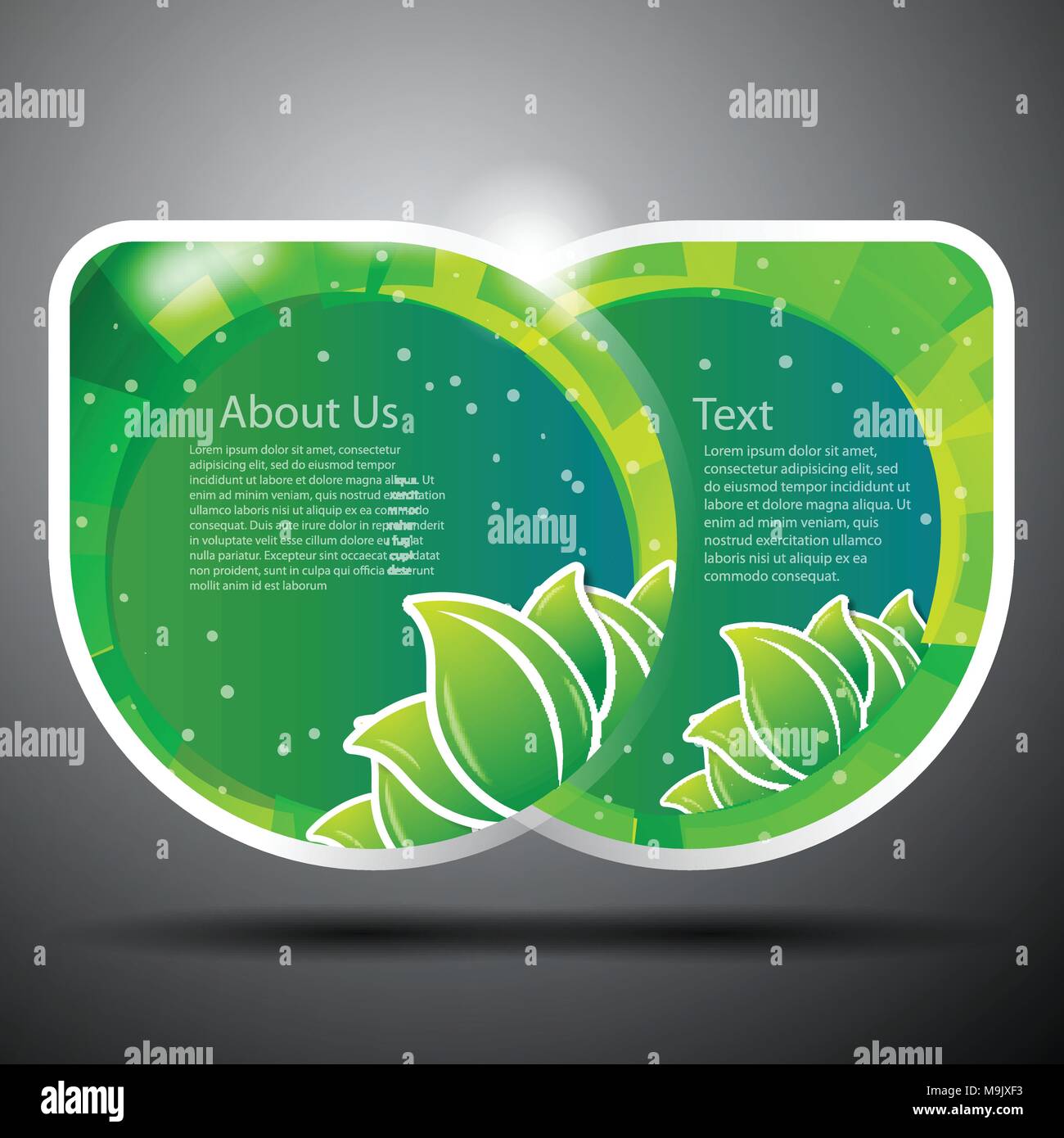 Abstract Glossy Modern Styled Green Natural Eco Round Speech Bubble ...