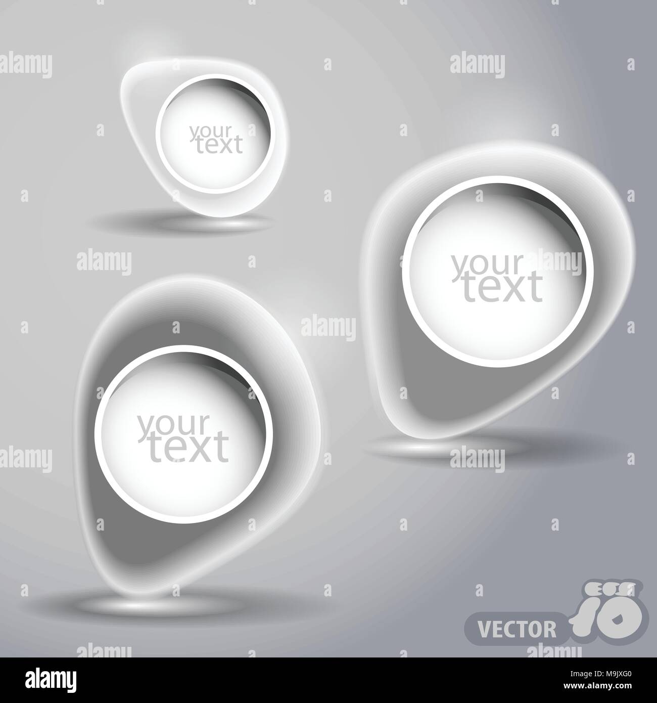 Collection of Abstract Colorful Speech Bubbles - Creative Web or Design ...