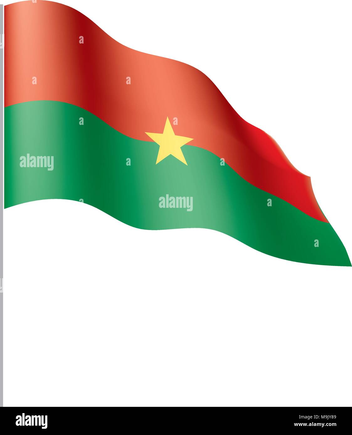 Burkina Faso flag on a flag stand. Vector illustration Stock Vector Image &  Art - Alamy