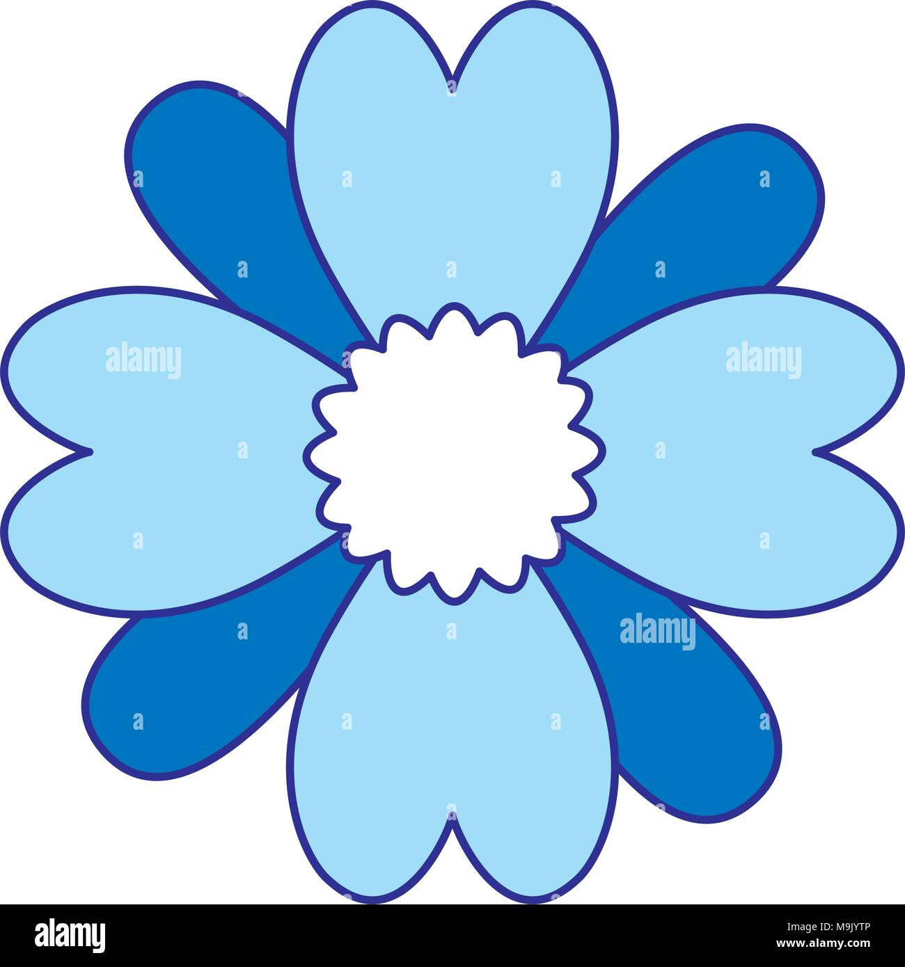 duo color beautiful flowers with nature petals design Stock Vector ...