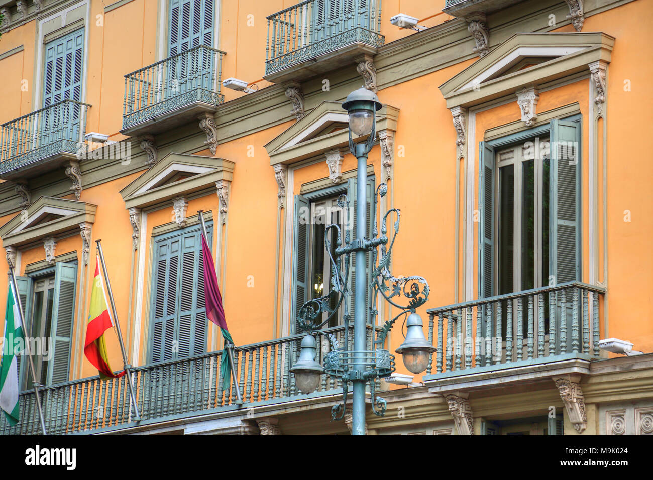 Malaga old town streets Stock Photo Alamy
