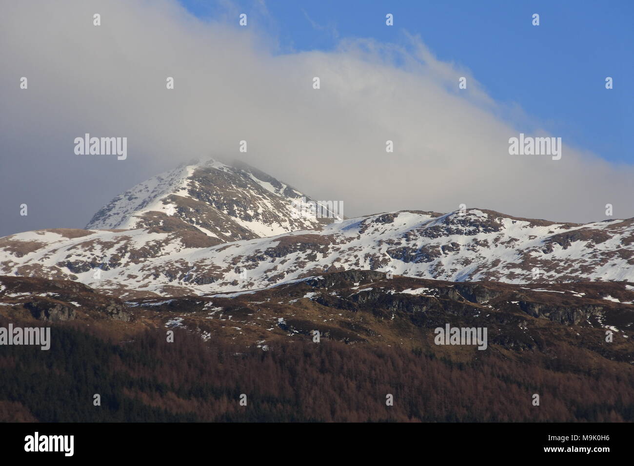 View of Ben Lomond from Tarbet, Argyll and Bute, Scotland Stock Photo