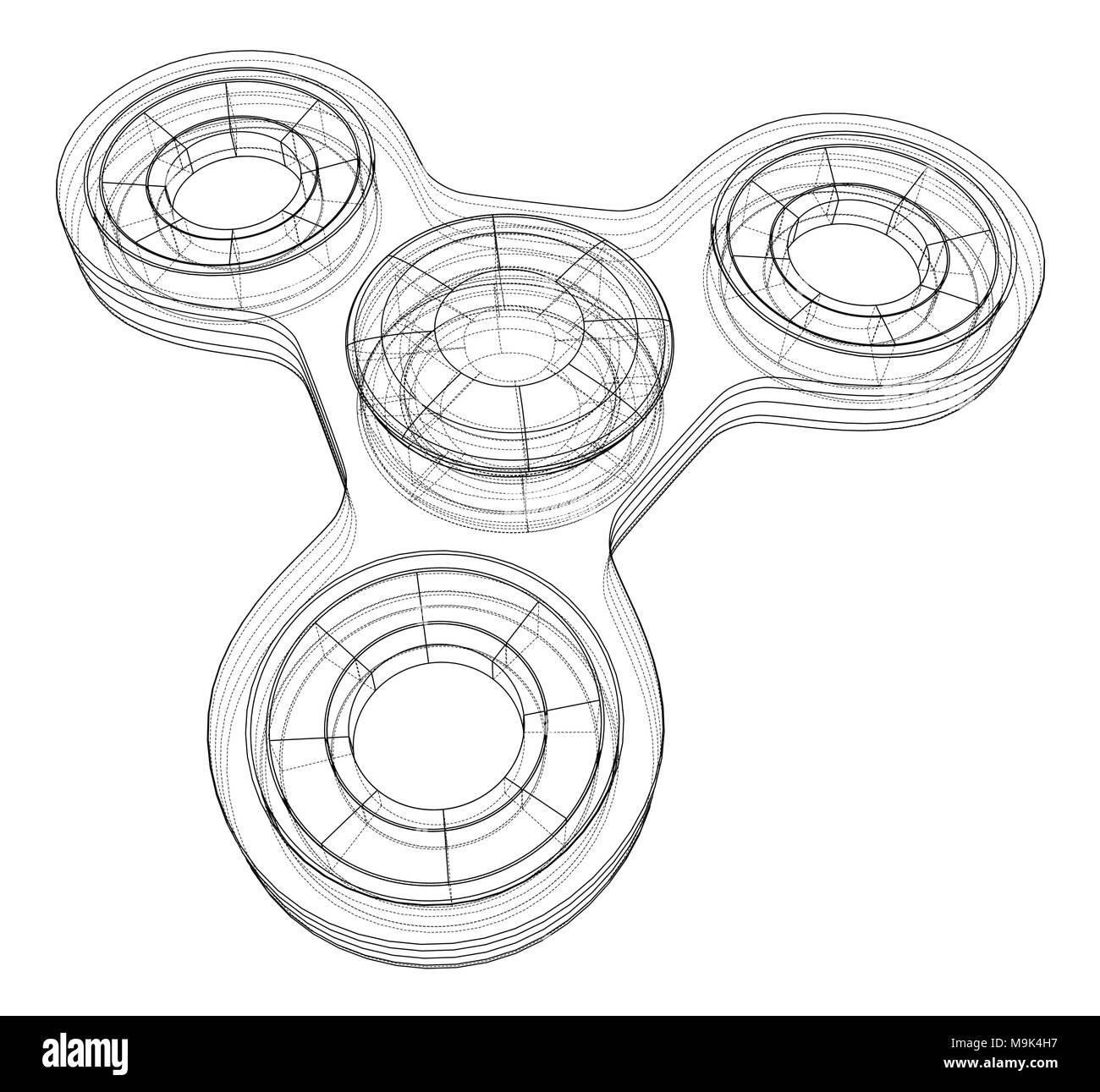 Hand spinner outline. Vector Stock Vector Image & Art - Alamy
