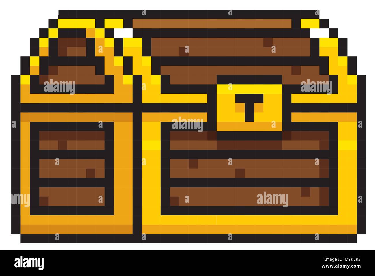 Vector Illustration of Chest cartoon - Pixel design Stock Vector Image