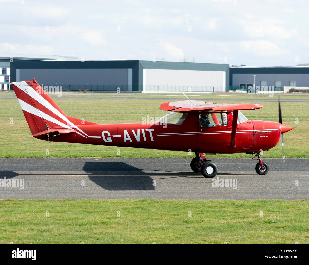 Reims Cessna F150G at Wellesbourne Airfield, Warwickshire, UK (G-AVIT) Stock Photo