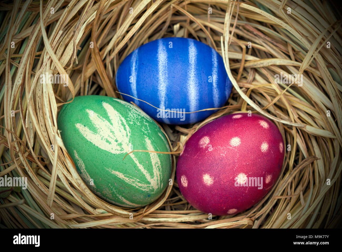 Three colored eggs hi-res stock photography and images - Alamy