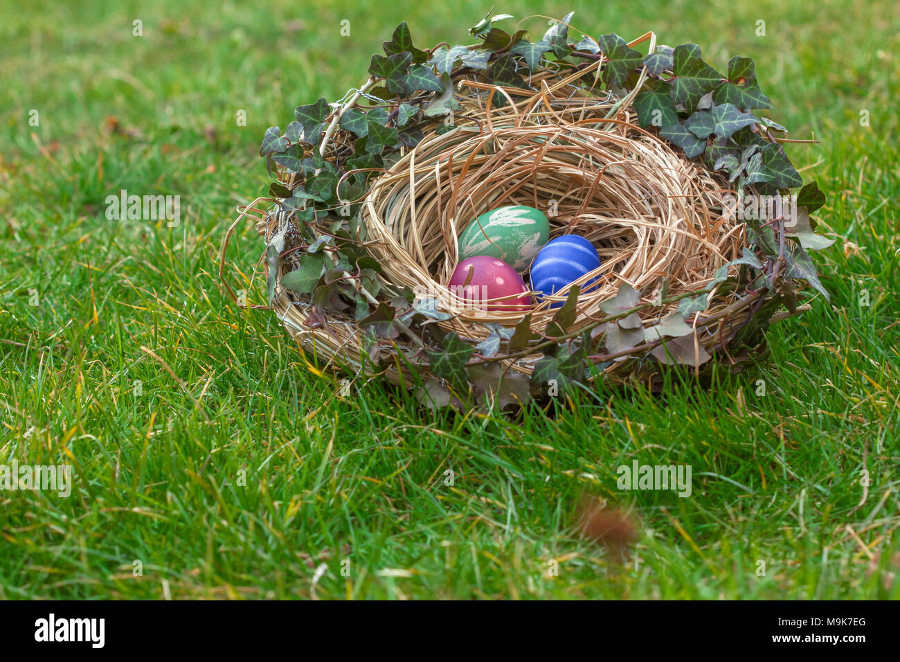 Colored Easter eggs Stock Photo