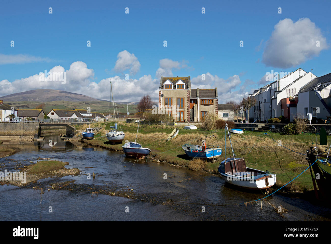 Haverigg and River Lazy, West Cumbria, England UK Stock Photo Alamy
