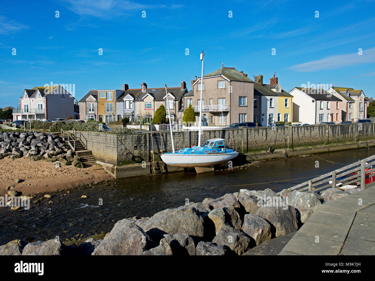 Haverigg and River Lazy, West Cumbria, England UK Stock Photo Alamy
