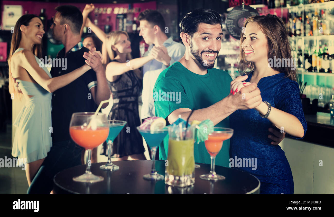 Young man dancing in nightclub hi-res stock photography and images - Alamy