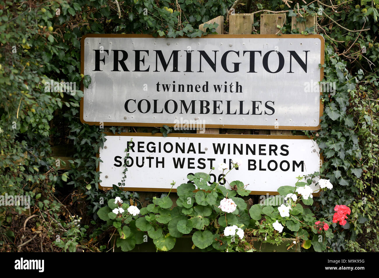 General views of the village of Fremington near Barnstaple in Devon