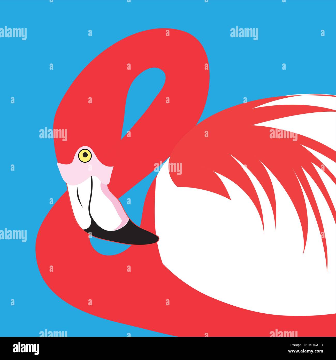 Blue flamingo Stock Vector Images - Alamy
