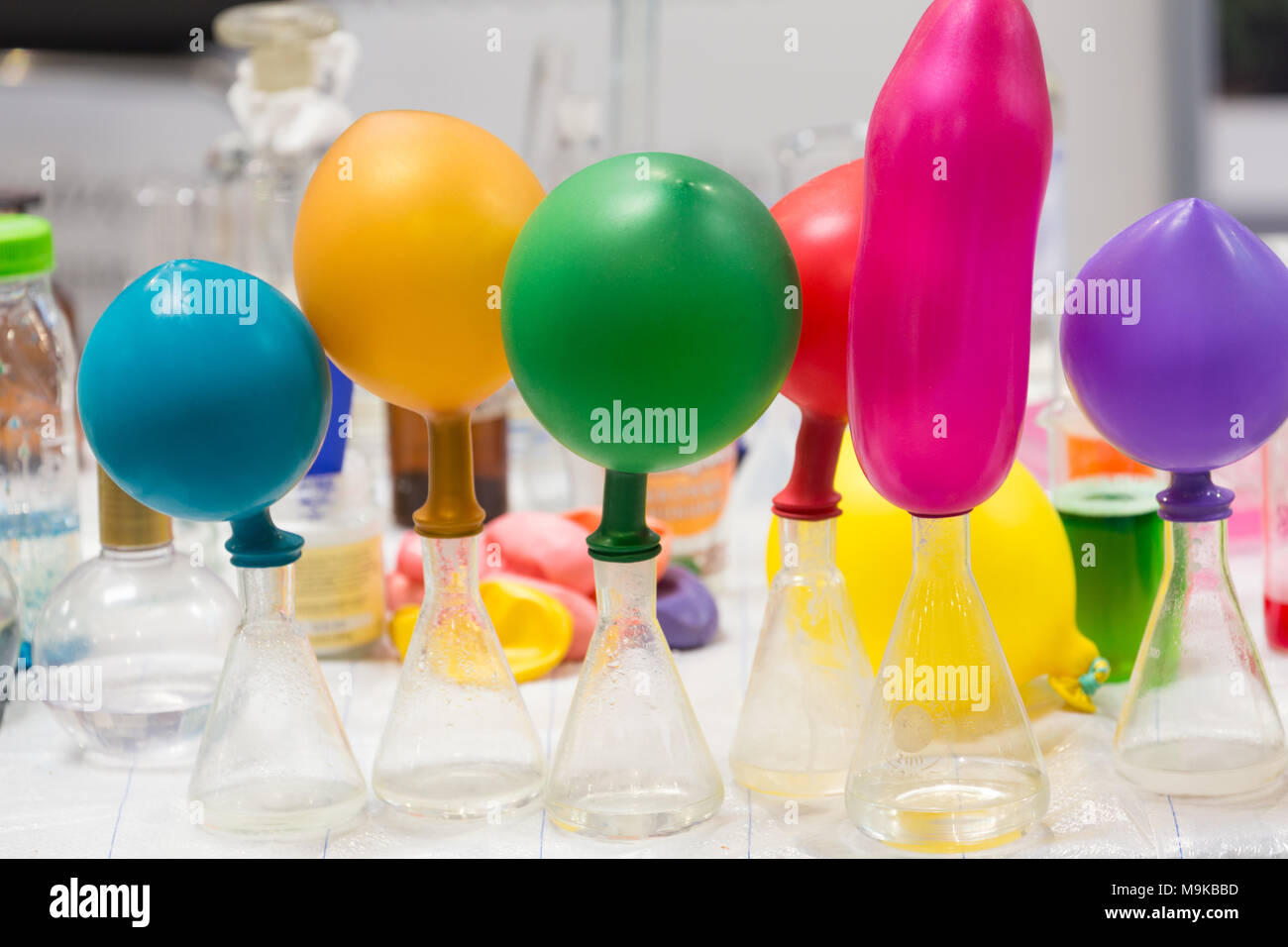 Colorful balloons in laboratory hi-res stock photography and images - Alamy