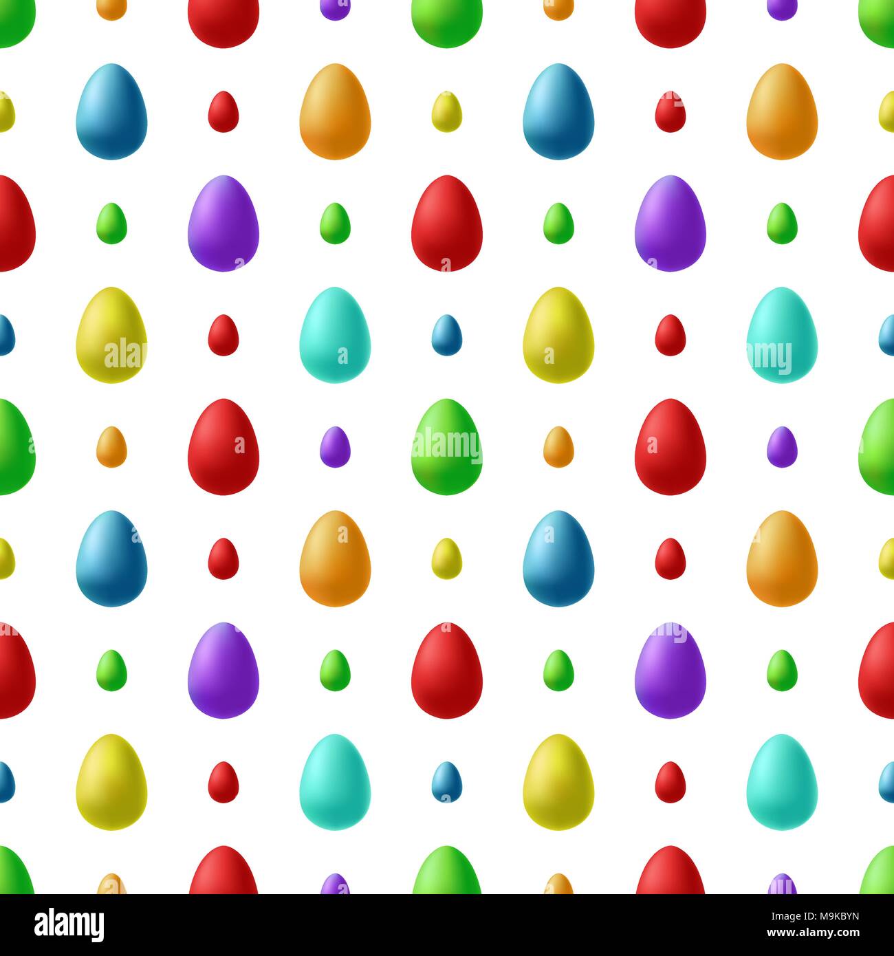 Seamless pattern of easter eggs. Vector illustration in cartoon style ...
