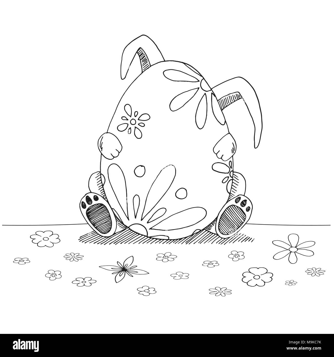 500+ Drawing Easter Rabbit Composition With Pencil Sketches Stock Photos,  Pictures & Royalty-Free Images - iStock