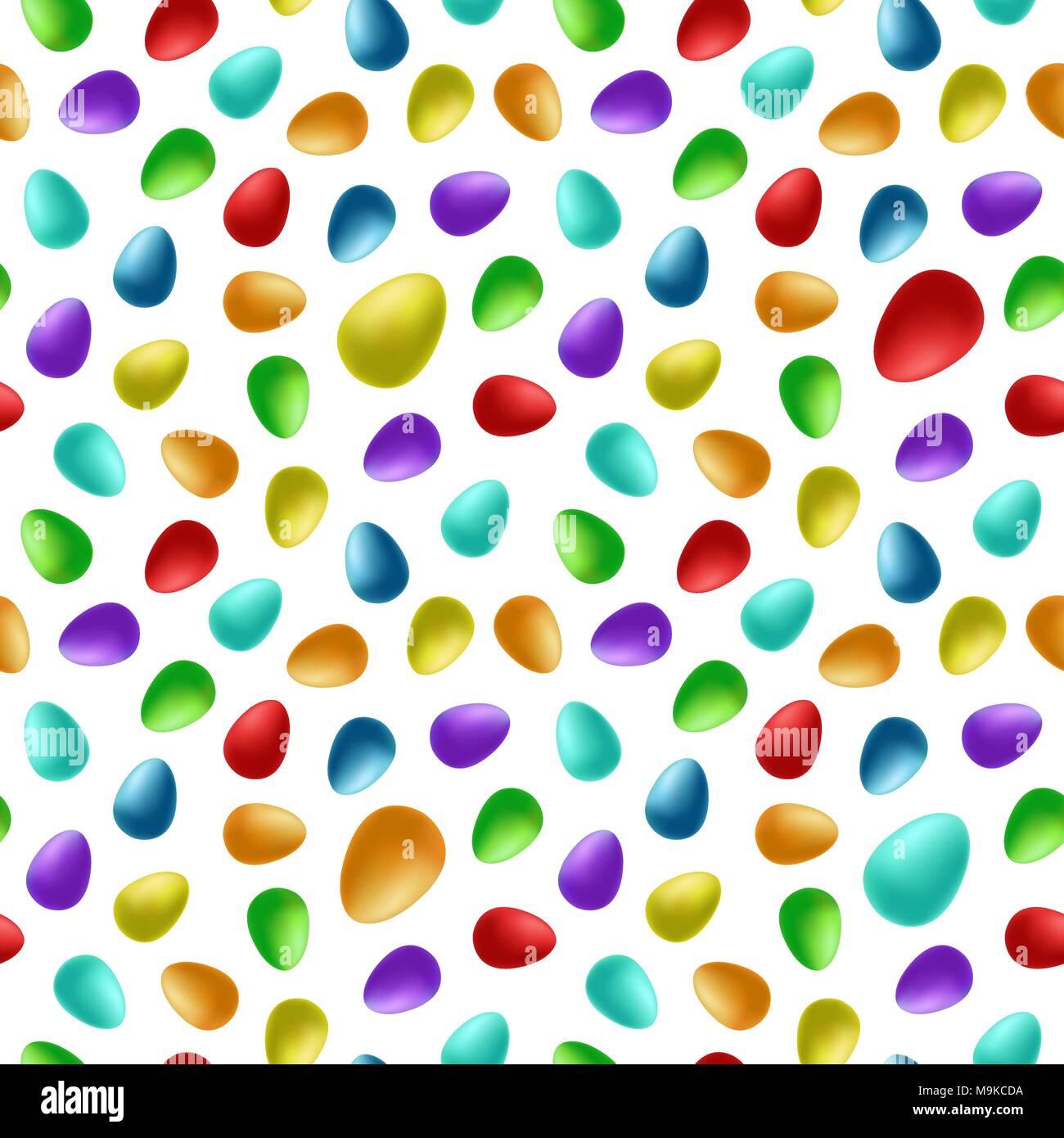 Seamless pattern of easter eggs. Vector illustration in cartoon style ...