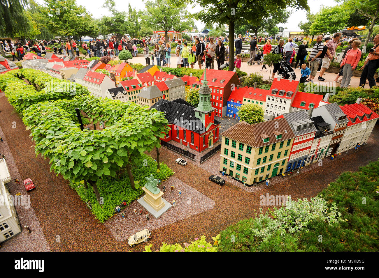 Lego bricks famous place in Mini Land area in Legoland Billund Resort opened 1968 in Billund Denmark. August 17th 2010 is the biggest tourist attrac Stock Photo Alamy