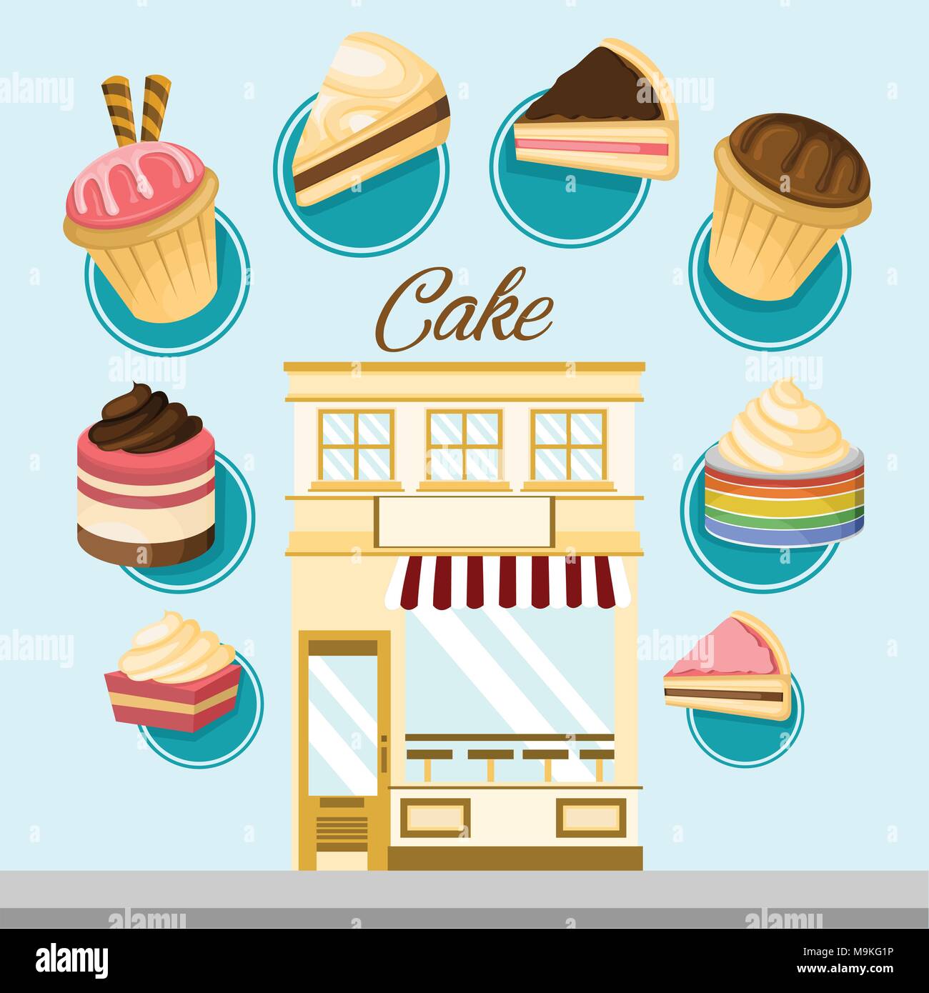 Cake Shop Infographic Vector Illustration Design Graphic Style Stock Vector  Image & Art - Alamy