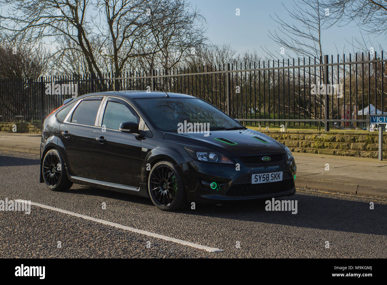2008 black 2521cc Ford petrol hatchback Focus St 3 at the North
