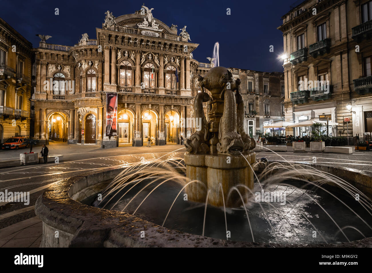 Bellini theatre in Catania, Sicily, Italy. Stock Photo