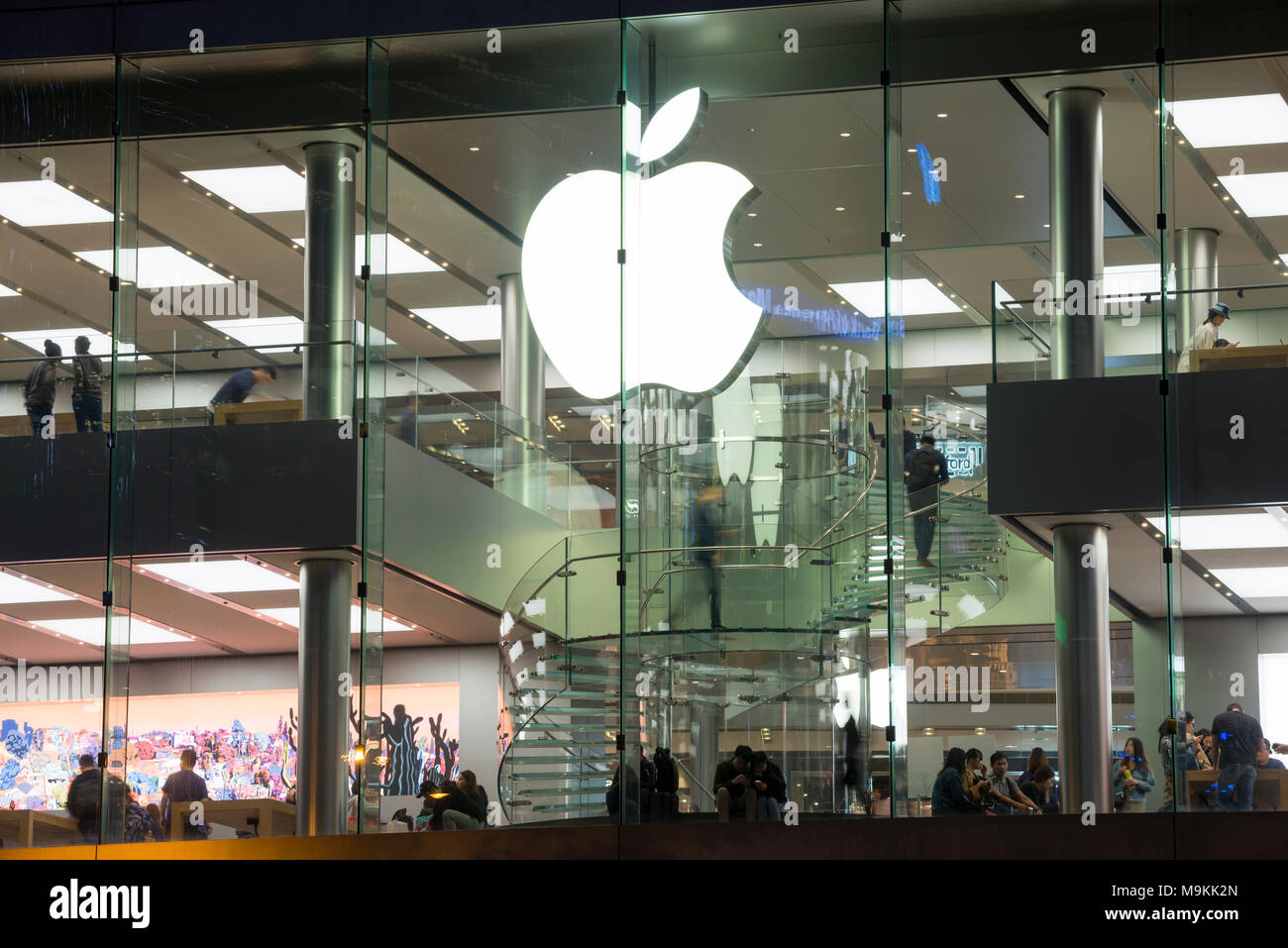 The new Hong Kong Apple Store in central financial district, Hong Kong