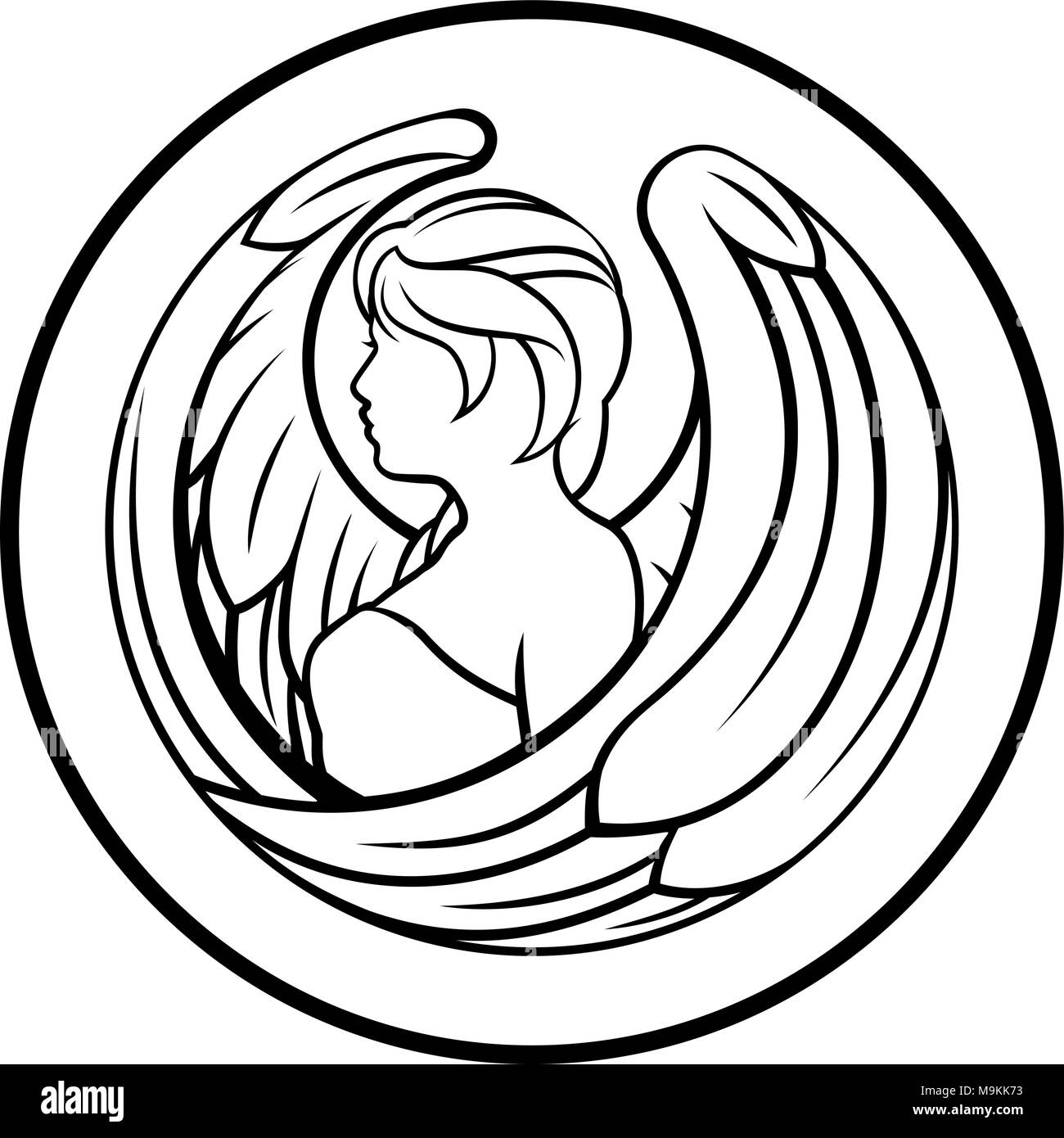 Astrology zodiac sign Virgo horoscope symbol in line art style isolated on  white background 20079004 Vector Art at Vecteezy