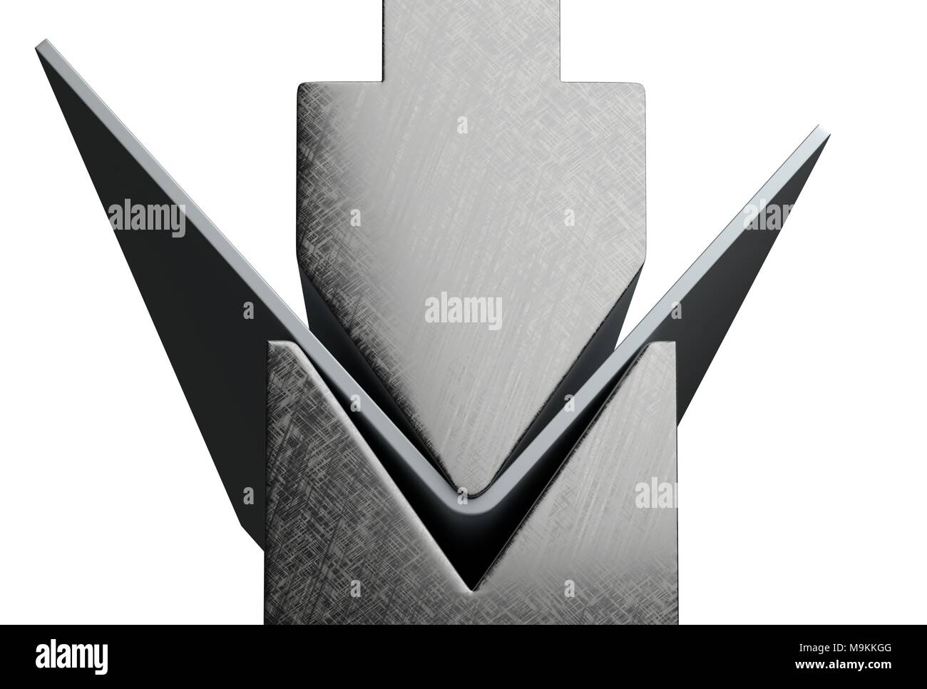 Machine Bending Texture bending metal sheet by sheet bending machine 3d illustration Stock ...