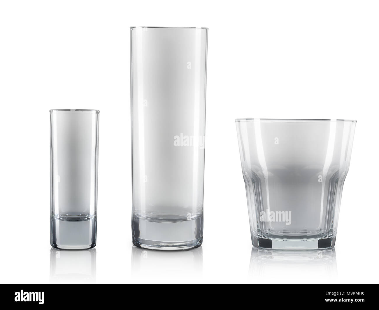 Empty cocktail glasses isolated on white Stock Photo Alamy