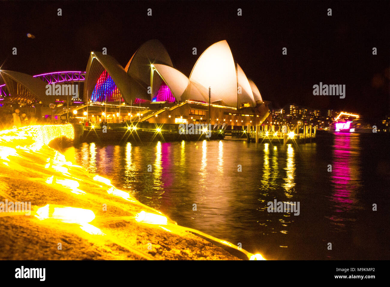 Opera House, Vivid Sydney Festival, Australia. Stock Photo