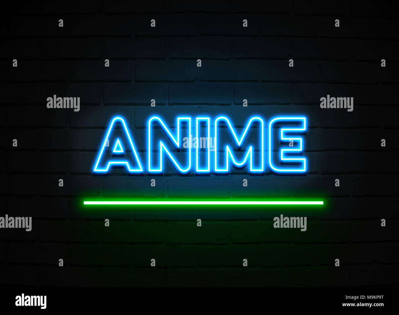 Anime - Gold text on black background - 3D rendered royalty free stock  picture. This image can be used for an online website banner ad or a print  postcard. Illustration Stock | Adobe Stock